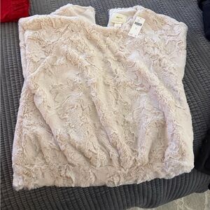 Anthropologie Maeve Faux Fur Tee